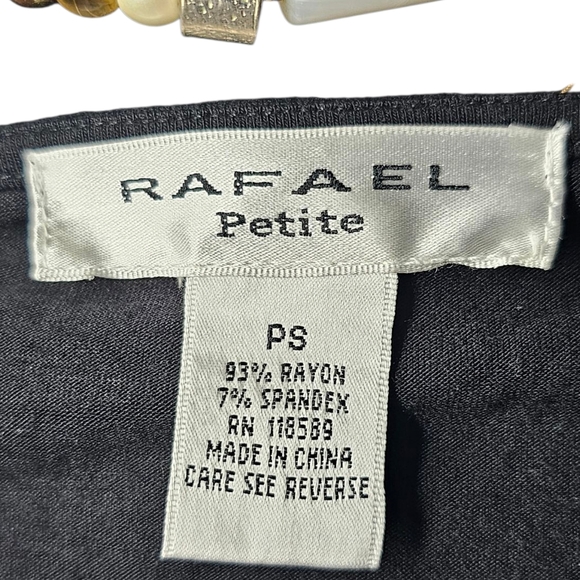 RAFAEL Black Draped Women's Blouse - Picture 3 of 4